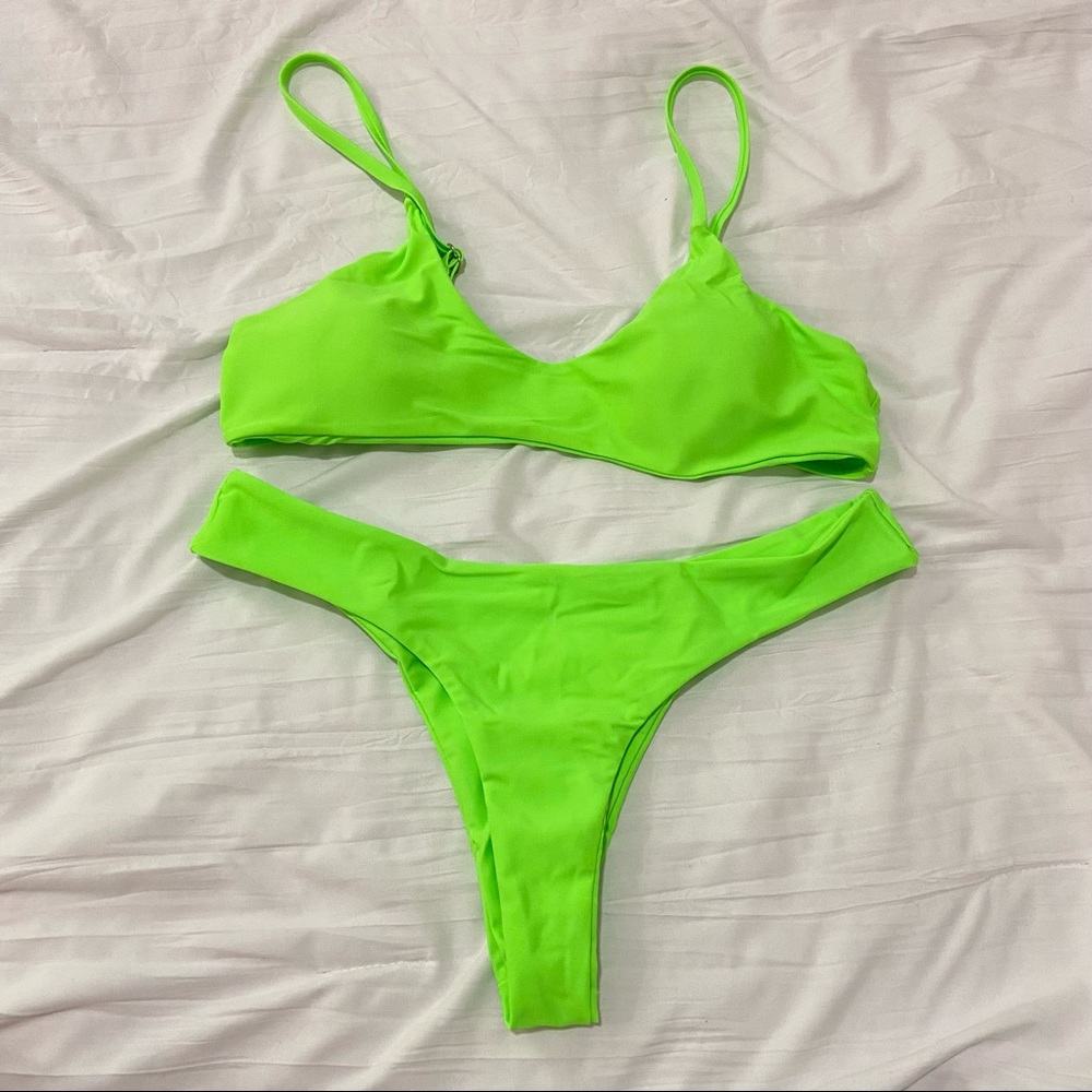 Neon Green Bathing Suit NWOT